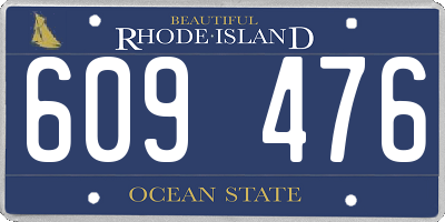 RI license plate 609476