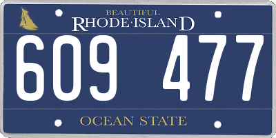 RI license plate 609477
