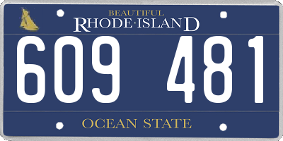 RI license plate 609481