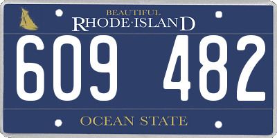 RI license plate 609482