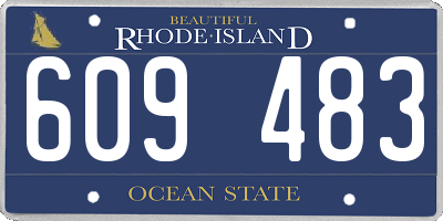 RI license plate 609483