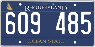 RI license plate 609485