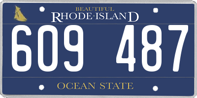 RI license plate 609487