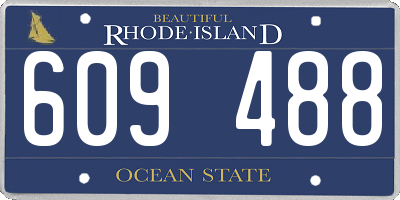 RI license plate 609488