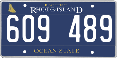 RI license plate 609489