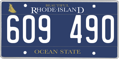 RI license plate 609490