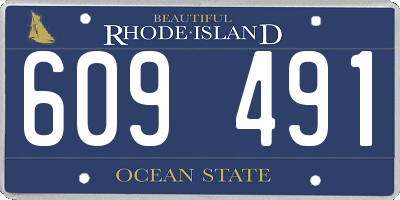 RI license plate 609491
