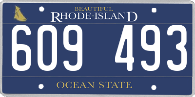 RI license plate 609493