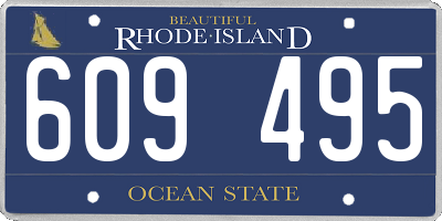 RI license plate 609495