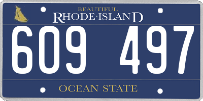 RI license plate 609497