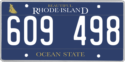 RI license plate 609498