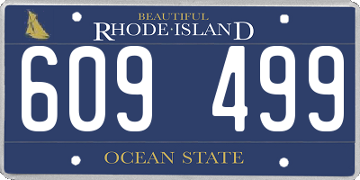 RI license plate 609499
