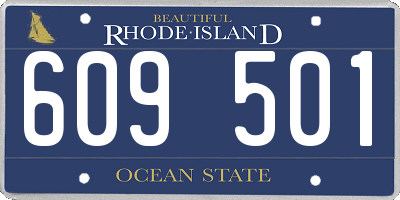 RI license plate 609501