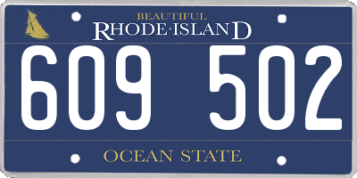 RI license plate 609502