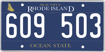 RI license plate 609503