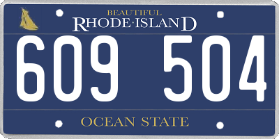 RI license plate 609504
