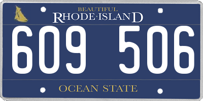 RI license plate 609506