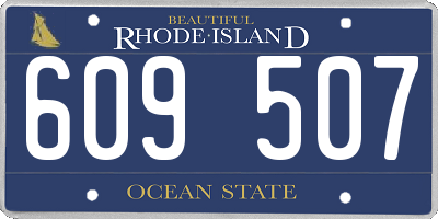 RI license plate 609507