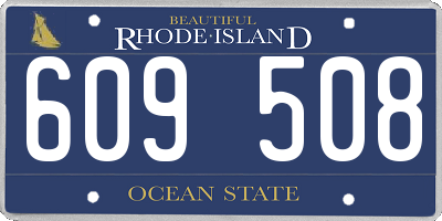 RI license plate 609508