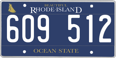 RI license plate 609512