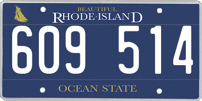 RI license plate 609514