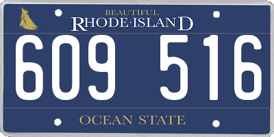 RI license plate 609516