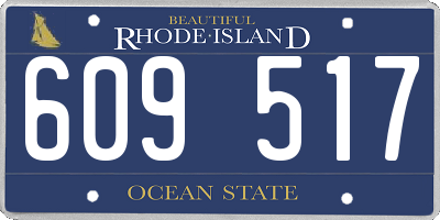 RI license plate 609517