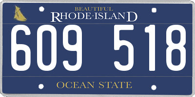 RI license plate 609518