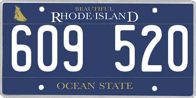 RI license plate 609520