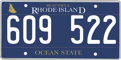 RI license plate 609522