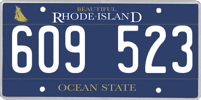 RI license plate 609523