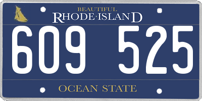 RI license plate 609525