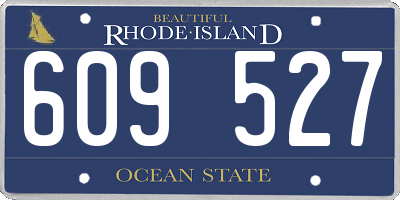 RI license plate 609527