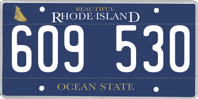RI license plate 609530