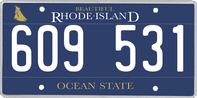 RI license plate 609531