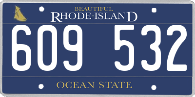 RI license plate 609532