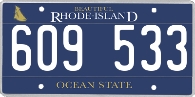 RI license plate 609533