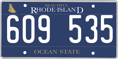 RI license plate 609535
