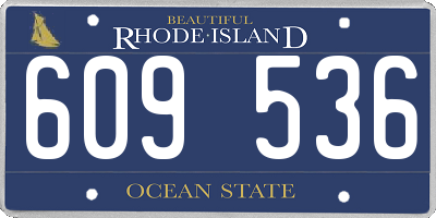 RI license plate 609536