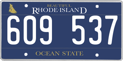 RI license plate 609537