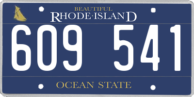 RI license plate 609541