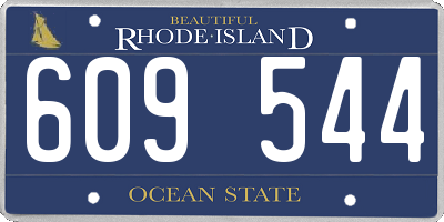 RI license plate 609544