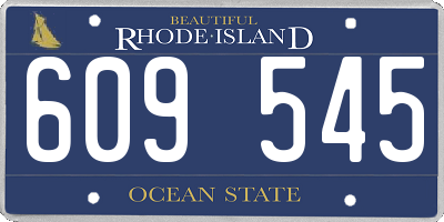 RI license plate 609545