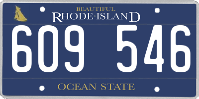 RI license plate 609546