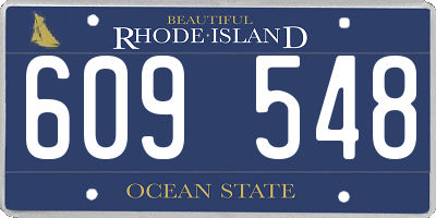 RI license plate 609548