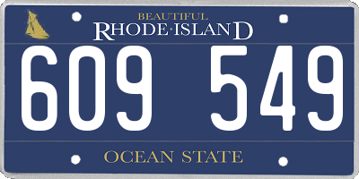 RI license plate 609549