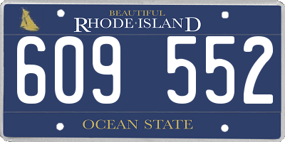RI license plate 609552