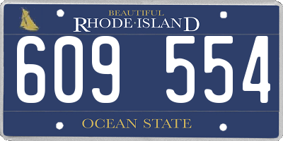 RI license plate 609554