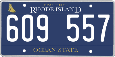 RI license plate 609557