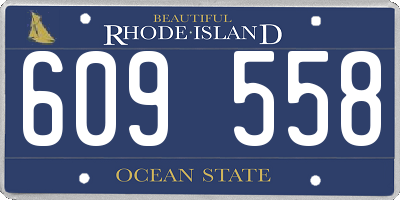 RI license plate 609558